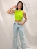 CROPPED BRUNA CANELADO SEM MANGAS - Verde