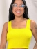 CROPPED MOON EM TRICÔ COM ALÇAS LARGAS - Amarelo