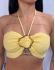 CROPPED BRISA EM TRICÔ TEXTURIZADO  - Amarelo
