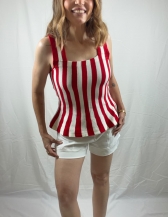 REGATA DE TRICOT MODAL | MODELAGEM BALONÊ - Vermelho