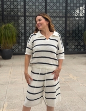 CONJUNTO MELL BLOM EM TRICÔ – BLUSA E BERMUDA - Preto