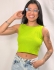 CROPPED BRUNA CANELADO SEM MANGAS - Verde
