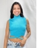 CROPPED AMARRAÇÃO EM TRICÔ CANELADO COM GOLA ALTA - Azul bêbe