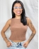 CROPPED BRUNA CANELADO SEM MANGAS - Camel