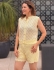 CONJUNTO ESTER RENDADO – COLETE E SHORT - Amarelo