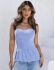 REGATA PEPLUM | TRICÔ - Azul Bebê