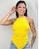 CROPPED TRIÂNGULO DE BICO - Amarelo