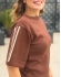 CONJUNTO URBAN EM TRICÔ – BLUSA E BERMUDA - Marrom