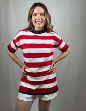 BLUSA DE TRICOT MODAL | CAIMENTO OVERSIZED - Vermelho
