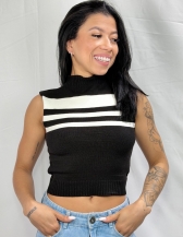 CROPPED CRIS EM TRICÔ - Preto