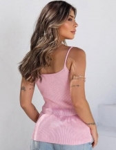 REGATA PEPLUM | TRICÔ - Rosa Bebê