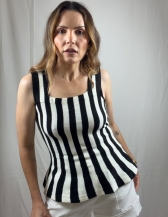 REGATA DE TRICOT MODAL | MODELAGEM BALONÊ - Preto