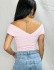 BODY MAUTÊ EM TRICÔ COM DECOTE TRANSPASSADO - Rosa Bêbe