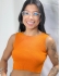 CROPPED BRUNA CANELADO SEM MANGAS - Laranja