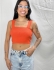 CROPPED MOON EM TRICÔ COM ALÇAS LARGAS - Laranja