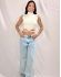 CROPPED AMARRAÇÃO EM TRICÔ CANELADO COM GOLA ALTA - Branco