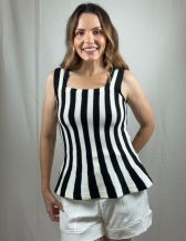 REGATA DE TRICOT MODAL | MODELAGEM BALONÊ - Preto