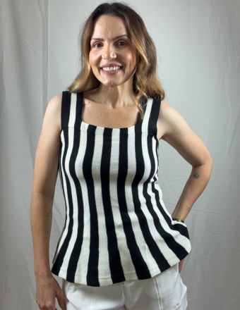 REGATA DE TRICOT MODAL | MODELAGEM BALONÊ