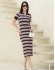 VESTIDO POLO LISTRADO - Vinho