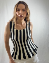 REGATA DE TRICOT MODAL | MODELAGEM BALONÊ - Preto