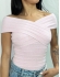BODY MAUTÊ EM TRICÔ COM DECOTE TRANSPASSADO - Rosa Bêbe