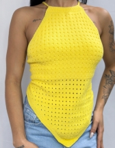 CROPPED TRIÂNGULO DE BICO - Amarelo