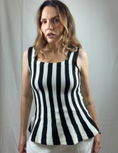 REGATA DE TRICOT MODAL | MODELAGEM BALONÊ - Preto