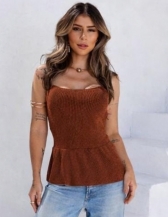 REGATA PEPLUM | TRICÔ - Terracota