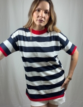 BLUSA DE TRICOT MODAL | CAIMENTO OVERSIZED - Azul Marinho