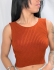 CROPPED BRUNA CANELADO SEM MANGAS - Terracota