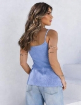 REGATA PEPLUM | TRICÔ - Azul Bebê