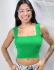 CROPPED MOON EM TRICÔ COM ALÇAS LARGAS - Verde