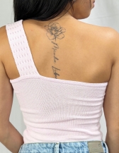 BODY GOLA DE UM OMBRO SÓ - Rosa Bebê