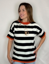 BLUSA DE TRICOT MODAL | CAIMENTO OVERSIZED - Preto