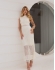 VESTIDO VIENA EM TRICÔ RENDADO COM FORRO - Branco