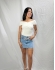 BODY MAUTÊ EM TRICÔ COM DECOTE TRANSPASSADO - Branco
