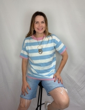 BLUSA DE TRICOT MODAL | CAIMENTO OVERSIZED - Azul