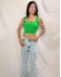 CROPPED MOON EM TRICÔ COM ALÇAS LARGAS - Verde