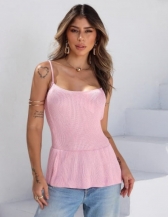REGATA PEPLUM | TRICÔ - Rosa Bebê
