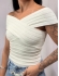 BODY MAUTÊ EM TRICÔ COM DECOTE TRANSPASSADO - Branco