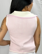 REGATA POLO LISTRADA - Rosa Bêbe