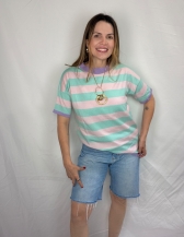 BLUSA DE TRICOT MODAL | CAIMENTO OVERSIZED - Verde Água
