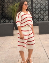 CONJUNTO MELL BLOM EM TRICÔ – BLUSA E BERMUDA - Vermelho