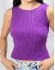 CROPPED BRUNA CANELADO SEM MANGAS - Roxo